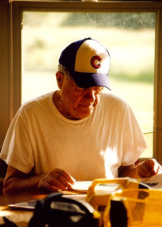 Eddie Schall -- reading the New York Times. 