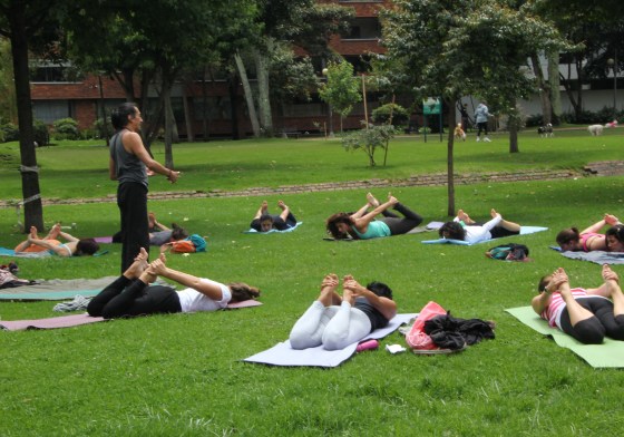 yoga in park